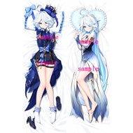 Genshin Impact Furina Pillowcase Peach Skin 2Way Jananese Anime Game Body Pillow Cover