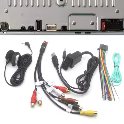 Car Radio Stereo Audio Cable Set RCA Power Wire Harness Mic USB AUX Adapter for Pioneer DMH-130BT AV