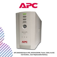 [PREORDER-CHAT SELLER] APC BK500EI Back-UPS, 500VA/300W, Tower, 230V, 4x IEC C13 Outlets , User Repl