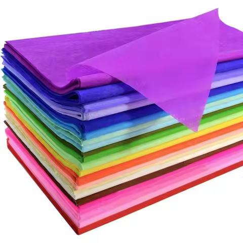 Colored Tissue Paper Bulk Wrapping Craft Paper, Art Gift, 20x20 ", 38 Sheets