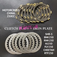 MOTORCROSS CHINA 250cc Clutch Plate Set Assy SHR1 SHR3 HJ250 KEWS250 FLY250 BNK250 RNK RTF250