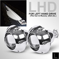 2.5นิ้ว Universal Bi Xenon HID เลนส์โปรเจคเตอร์เงินสีดำ Shroud H1 Xenon หลอดไฟ LED H4 H7รถจักรยานยนต