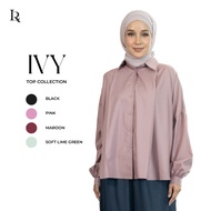 LyndaRahim KL Baju Muslimah Ivy Baggy Top Plain Casual Muslimah