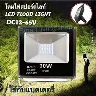 โคมไฟสปอร์ตไลท์ Flood light สปอร์ทไลท์ โคมไฟฟลัดไลท์  ใช้ไฟบ้าน220V ไฟรถยนต์ ไฟเรือ10W 20W 30W LED spot light  DC-12V 24V 36V 48V 60V