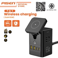 PISEN(KF25) 7 in 1 Magnetic Wireless Charger GaN65W Fast Charger เครื่องชาร์จแบบพับได้มัลติฟังก์ชั่น