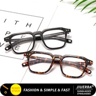 【Myopia Eyeglasses】Minus 0°~-400° Eyeglasses Korean Retro Square Anti Blue Eyeglasses Women/Men