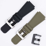 Suitable for Bell Ross Bell Ross Strap BR01 BR03 Waterproof Rubber Strap Convex Mouth 24x22mm