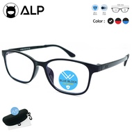 [โค้ดส่วนลดสูงสุด 100] ALP EMI Computer Glasses แว่นคอมพิวเตอร์ กรองแสงสีฟ้า Blue Light Block  กันรังสี UV UVA UVB กรอบแว่นตา แว่นสายตา แว่นเลนส์ใส Square Style E014