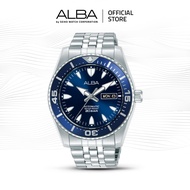 Alba Mechanical Collection Jam Tangan Pria AL4809 AL4811 Diver Look Automatic Stainless Strap Rotati