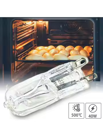 G9 40W Halogen Microwave Bulb Lamp Light Oven Lighting Lamps Clear Glass Each Indoor Lighting 2600K 