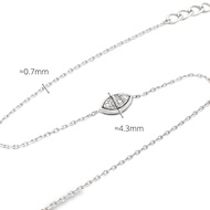 Top Cash Jewellery 9K White Gold Oval Bracelet