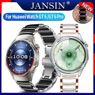 สาย For Huawei Watch GT 6 Pro GT6 46mm สายนาฬิกา luxury Ceramics สายรัดสแตนเลสของ Huawei Watch 5 GT 