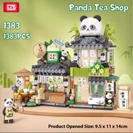 LOZ Block 1377-1378 LOZ Cat Pet Shop Panda Gift Shop Decoration Building Brick Block LOZ猫咪宠物店熊猫礼品店积木