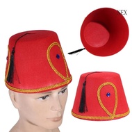 NEX Fancy Fez Hat Turkish Hat Eye-catching Moroccan Themed Costume Accessory