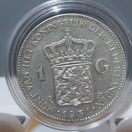 Koin kuno perak 1 Gulden tahun 1931