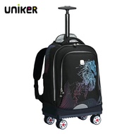 กระเป๋านักเรียนล้อลาก 18 นิ้ว แบรนด์ UNIKER (รุ่น 4Wheels) หมุนได้ 360 องศา กระเป๋าเดินทางใบเล็ก กระเป๋าเดินทางล้อลาก
