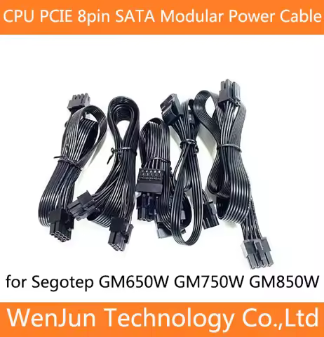 High Quality PCIe 6+2Pin CPU 8Pin(4+4) 3 SATA 3 IDE Power Supply Cable for Segotep GM650W GM750W GM8