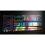 Electric Vehicle Motorcycle Unique Decal Set Racing Pull Flower 911 Sets of Stickers Waistline Stick