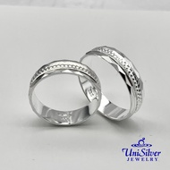 Unisilver 925 Sterling Wedding/Lovers Ring ( WR176 )  ( SOLD PER PIECE )