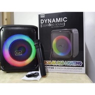 Brudo BTS-1739/1783/1989 bluetooth karaoke speaker with RGB dynamic lighting effect portable speaker