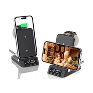 Charger ThreeinOne Charger Desktop Vertical Clock Charger iwatch8 Multi @HT99 UZ5N