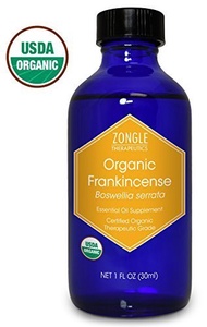 (Zongle Therapeutics) Zongle USDA Certified Organic Frankincense Essential Oil Safe To Ingest B...