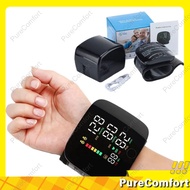 PureComfort Rechargeable Digital Blood Pressure Monitor Wrist Style Big LCD Screen With Voice