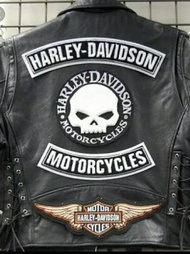 Rompi Vest Harley Davidson Moge Kulit Asli Domba