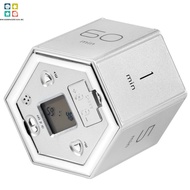 Timer 1/5/10/25/30/60min and Custom Countdown Flip Focus Timer Hexagon Rotation Timer Magnetic Desk 