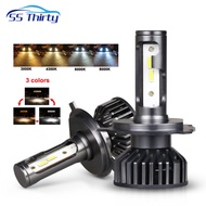 1pair H4 Led Headlight Bulb for Car High and Low Three Color Led Canbus 6500K 4300K 8000K 3000K H1 H