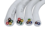 White RVV Cable 22AWG/20AWG/18AWG 3 Cores PVC Sheathed Flexible Wire Control Signal Line