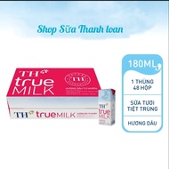 (HSD T1-2026) Thùng 48 Hộp Sữa Tươi Tiệt Trùng TH true Milk Hương Dâu 180ml.