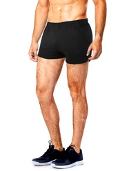 Muscle Alive Men's Running Shorts with Pockets 3" Inseam Cotton Lounge Short Bottoms