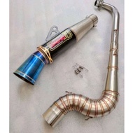 DAENG4 EXHAUST RACING 1SET OPEN Spec FOR XRM 110/125 WAVE 100/110/125 BONUS SYM KRISS FURY REUSI RAI