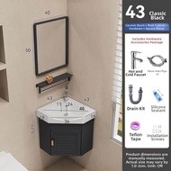 Space-Saving Corner Wall-Mounted Bathroom Sink