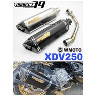 Project79 WMOTO XDV250 Stainless Steel Exhaust XDV Ekzos Full System Tabung Muffler Project 79 Silve