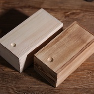 Pine Storage Box Pull-out Desktop Storage Box Rectangular Log Box Sliding Wooden Box