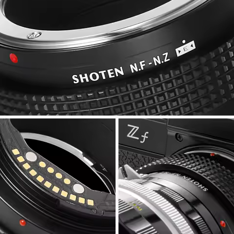 SHONE NF-NZ E Electronic Adapter with Focus Confirmation for Nikon F Mount Lens to Nikon Z Mount Cam