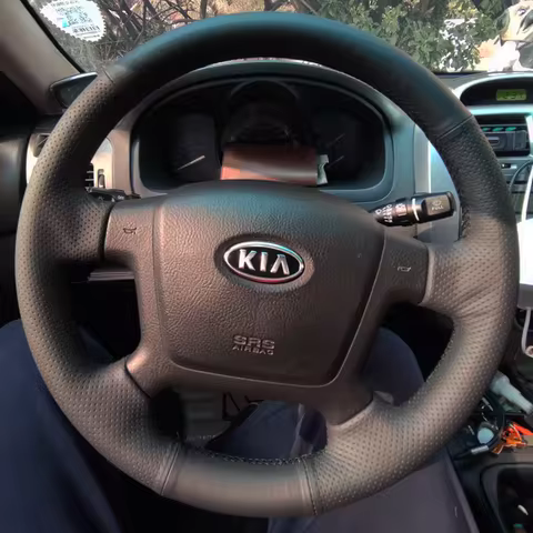 Customize DIY Microfiber Leather Car Interior Interior Steering Wheel Cover For Kia Cerato 2005-2012