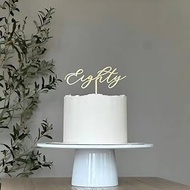 Eighty & Fabulous" Acrylic Cake Topper, Golden Anniversary Decor for Couples 80th Anniversary /80th 