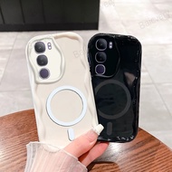 Casing For VIVO Y31 5G V2521 Y21D 4G With Magnetic Sticker Ripple Border Design TPU Silicon Cover