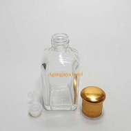 Square Glass Bottle 50 Original ClearML Drop Cap in Connected Toner Glass Bottle/ Cosmetic Glass Bot