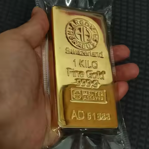 Switzerland 1000g Gold Bar 1:1 Copy Suisse 1kg Gold Bullion Replica Gold Bar Jewelry Store Bank Disp