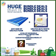 BUNDLE DEALS! URATEX FOAM 4 INCHES THICKNESS PLUS B1T1 GENTLE BOUNCE/ BED SET / FOAM PLUS PILLOW/ URATEX BUNDLE/URATEX FOAM  WITH CHINA COVER PLUS URATEX BOUNCE PILLOW