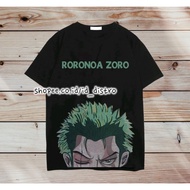 Men's t-shirt anime shirt one piece zoro RORONOA ZORO black cotton t-shirt