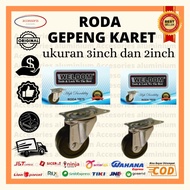 3" Flat Caster Wheels Live Rubber Showcase Caster Wheel TA75 1 Box Contains 4pcs - WELDOM
