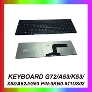 ASUS G72/A53/K53/X53/A52J/G53 P/N:0KN0-511US02 KEYBOARD