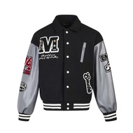 Made Extreme Embroidered Leather Baseball Jacket