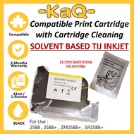Compatible Print Cartridge with Cartridge Cleaning 12.7mm Solvent Based TIJ Inkjet 2588 2588+ ZM2588