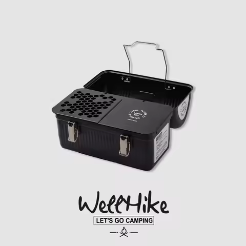 Wellhike-Stanley Outdoor Lunch Box Metal Table Portable Tactical Camping Coffee Tea Set Storage Tool